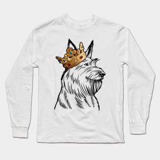 Berger Picard Dog King Queen Wearing Crown Long Sleeve T-Shirt